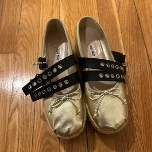 Miu miu espadrilles with black buckles